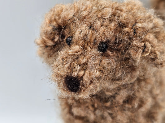 Hand-Knitted Apricot light brown Labradoodle