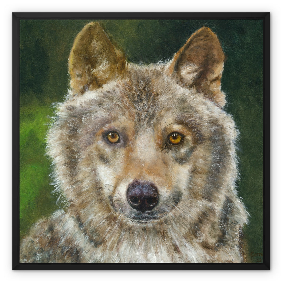 Wolfdog Framed Canvas