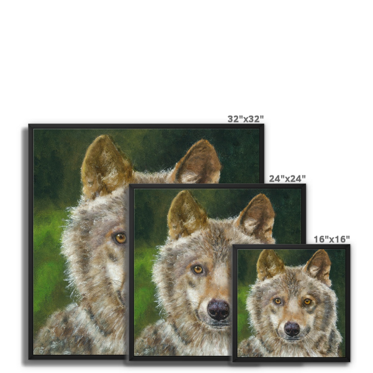 Wolfdog Framed Canvas