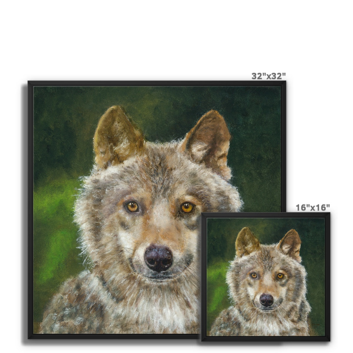 Wolfdog Framed Canvas